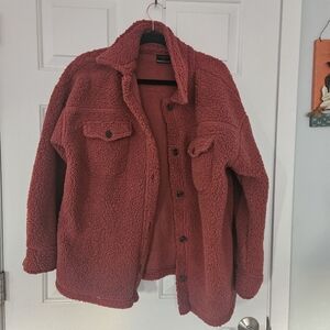 Rust Sherpa Shacket 32 Degrees M/L